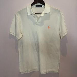 Large White Polo by Ralph Lauren 2 button Polo Shirt